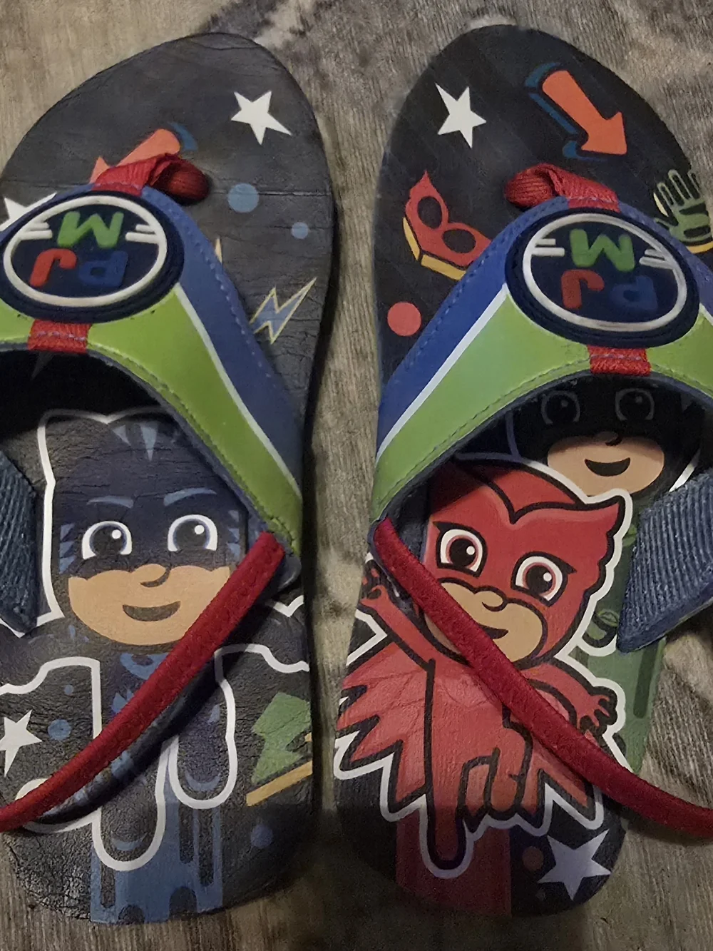 PJ Masks Kids Flip Flops Size 13/1